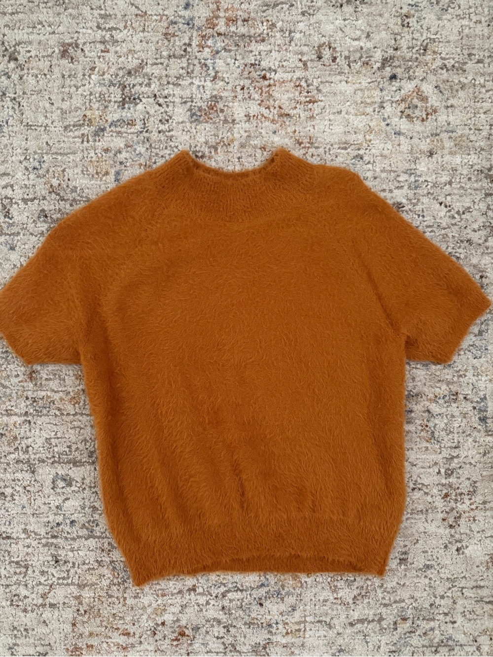 Pilcro Women's Fuzzy knit eyelash Sweater in Rust